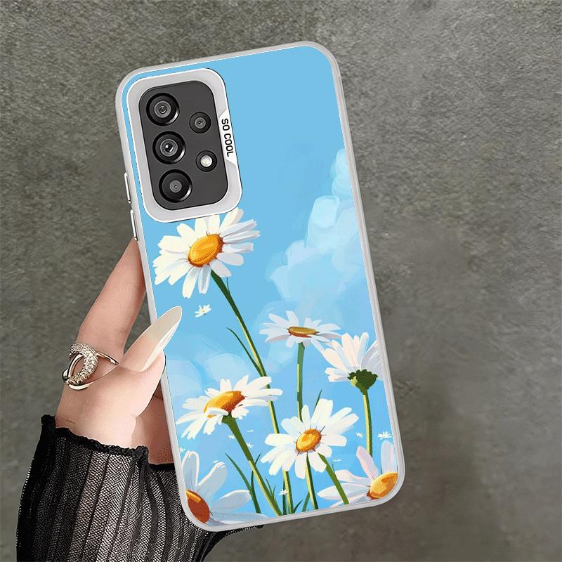 Daisy Flowers Aesthetics Soft Phone Case for Samsung A17 A16 A15 A14 A13 A57 A56 A55 A54 A53 A37 A36 A35 A34 A33 A26 A25 A24 A23