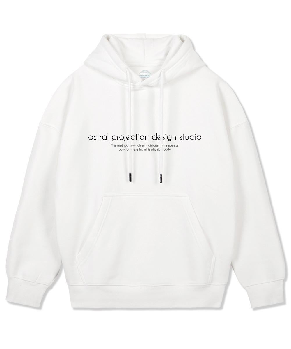 Astral Projection Ap Design Studio Wide Shoulder Hoodie_White L