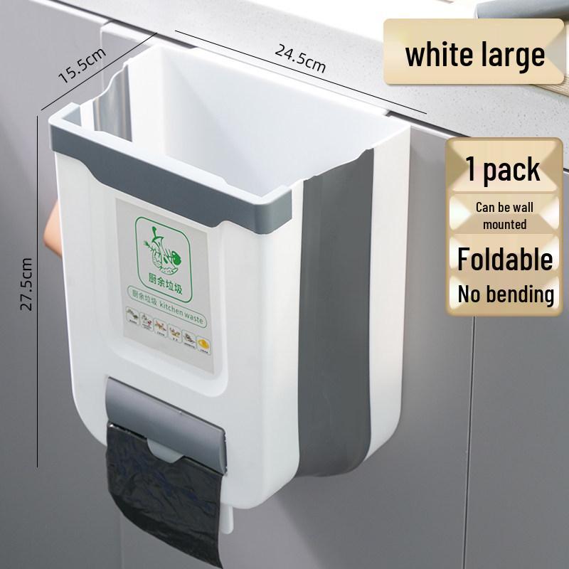 Wall-Mounted Foldable Kitchen & Bathroom Trash Bin