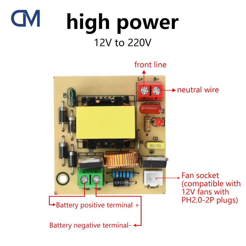 12V To 220V Step UP Power Module 120W DC-AC Boost Inverter Module Dual Channel Inverse Converter Booster Module Power Regulator