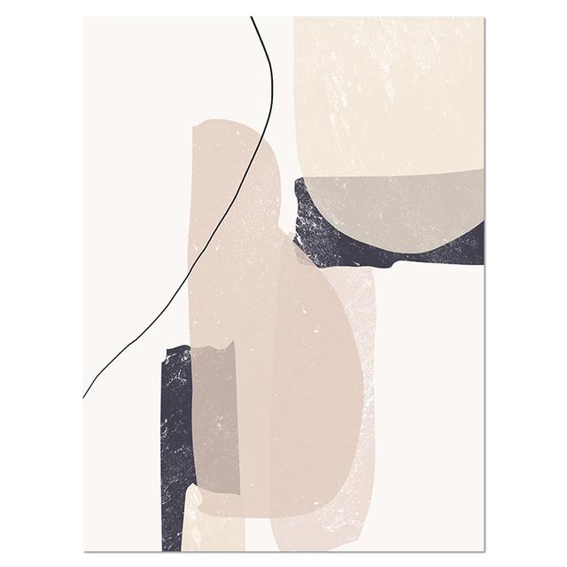 Abstract Beige Marble Geometric Graphics Canvas Paintings Poster Print Wall Art Giclee Artwork for Wall Living Room Home Decor