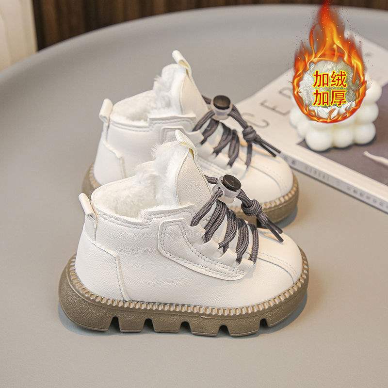 Children's Cotton Shoes Girls Martin Boots Boys Cotton Boots Piled Thickened Baby Cotton Shoes Winter Warm Snow Boots Short Boots