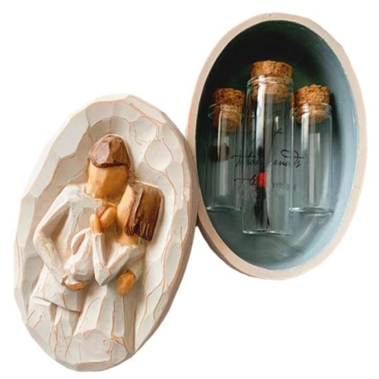 

Текстурный экологически чистый небьющийся настольный органайзер, контейнер из смолы, ремесленный орнамент, подарок на память D