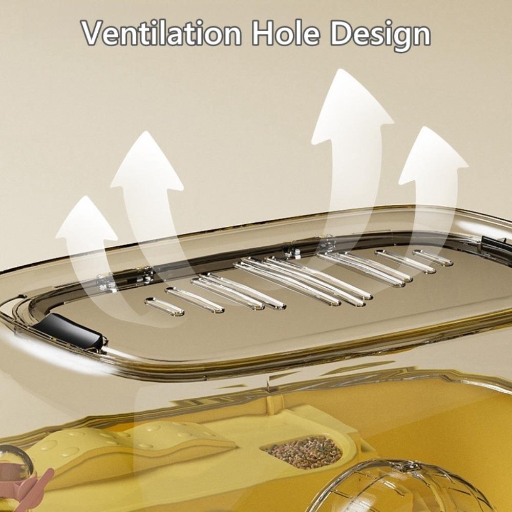 Transparent Large Hamster Cage Openable Top Hedgehog Villa New Hamster Habitat  for Small Animals