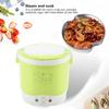 170W 1L Electric Portable Multifunctional Rice Cooker Food Steamer for Home   (Green)