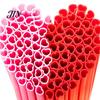 Drinking Water Straw Heart Shaped Straws, Food Safe PP Disposable Rounded Grade Lip Design Comfortable Sip Straws for Cocktail, Birthday Party