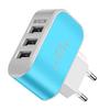 USB Charger Block Multiple Ports 3 Ports Wall Adapter Portable Charger Glowing Intelligent USB Plug For Smartphone EU Plug