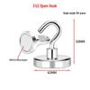Strong NdFeB Magnetic Hook Refrigerator Sticker: No-Drill, Open, Round Magnet