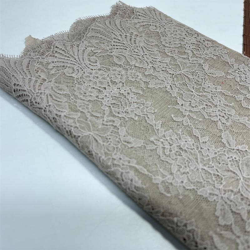 

(2 цвета) 3 м x 31 см Французское кружево Шантильи, Не тянущееся кружево реснички для шитья, бюстгальтера, нижнего белья, платья, одежды, рукоделия 3 meters x 33.5 cm бежевый