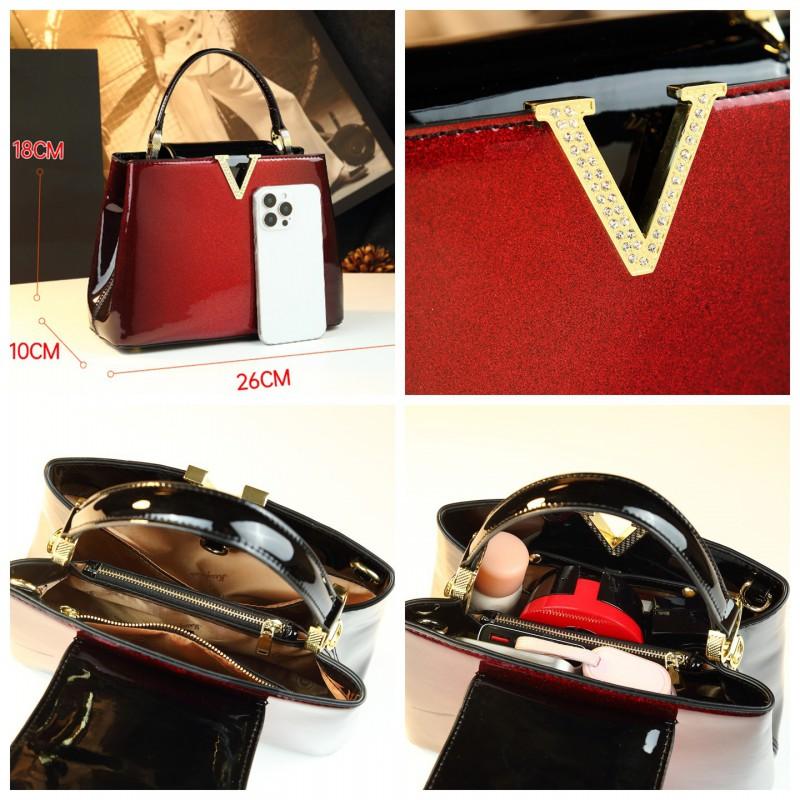 Womens Versatile Casual Tote Bag Minimalist Commuter Shoulder Crossbody In Gradient Colors