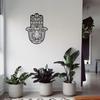 Metal Wall Decor Sacred Geometry Zen Art Hamsa Hand Home Ornament