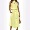 New Round Neck Vest Top Long Sleeve A-Line Dress Two Piece Set