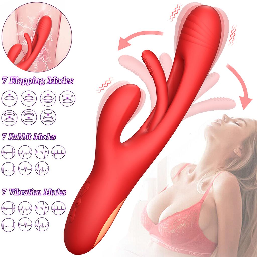 Powerful Patting Flapping Vibrator for Women Clitoris Sucker G Spot Stimulator Sex Toy Female Rabbit Sucking Vibrators