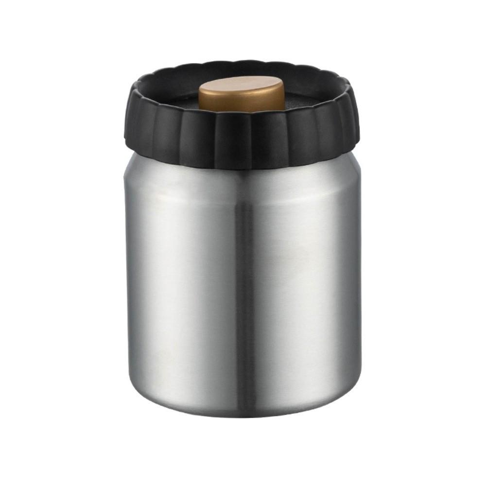 Moisture-Proof Stainless Steel Tea Jar Press Vacuum Lid Large Capacity Vacuum Sealed Jar Leak Proof