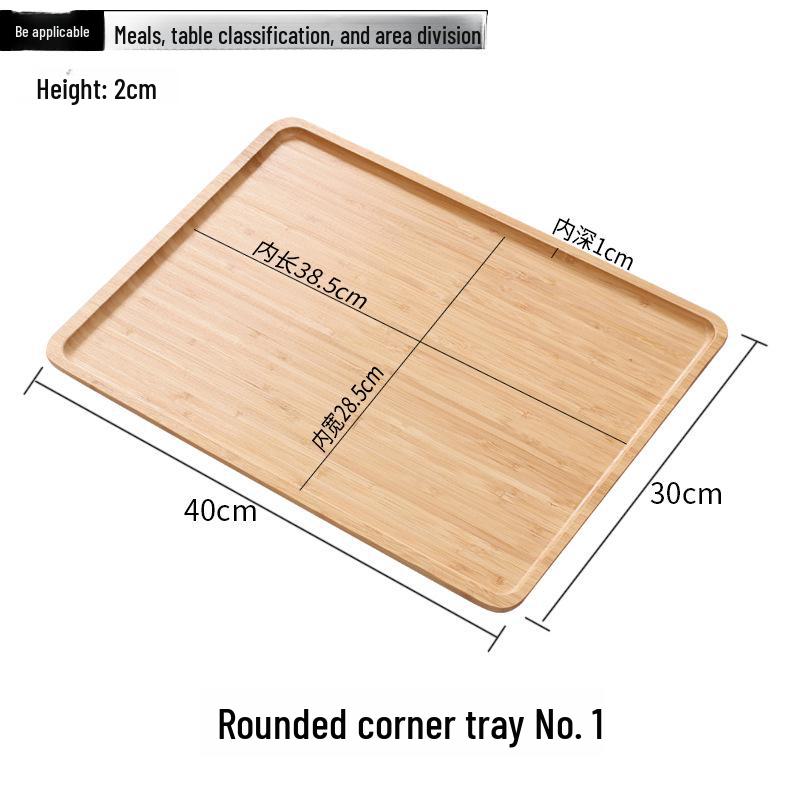 Japanese Bamboo Rectangular Tea Tray - Versatile for Household, Restaurant, Barbecue, Water Cup Storage, and Serving.