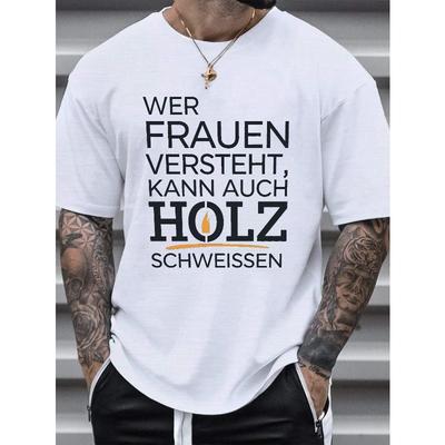 Herren lässiges Grafik-T-Shirt mit Rundhalsausschnitt und kurzen Ärmeln für die Sommersaison, Übergröße