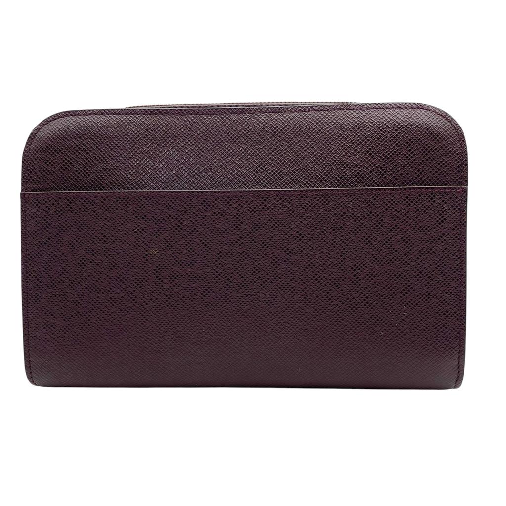 Used LOUIS VUITTON Clutch Bag Taiga Taiga BaikalClutch Bag Bordeaux Leather Mens