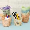 48Pcs PP Desktop Pencil Holder Large Capacity Desktop Pencil Basket Openwork Mini Storage Basket Space Saving for School Office