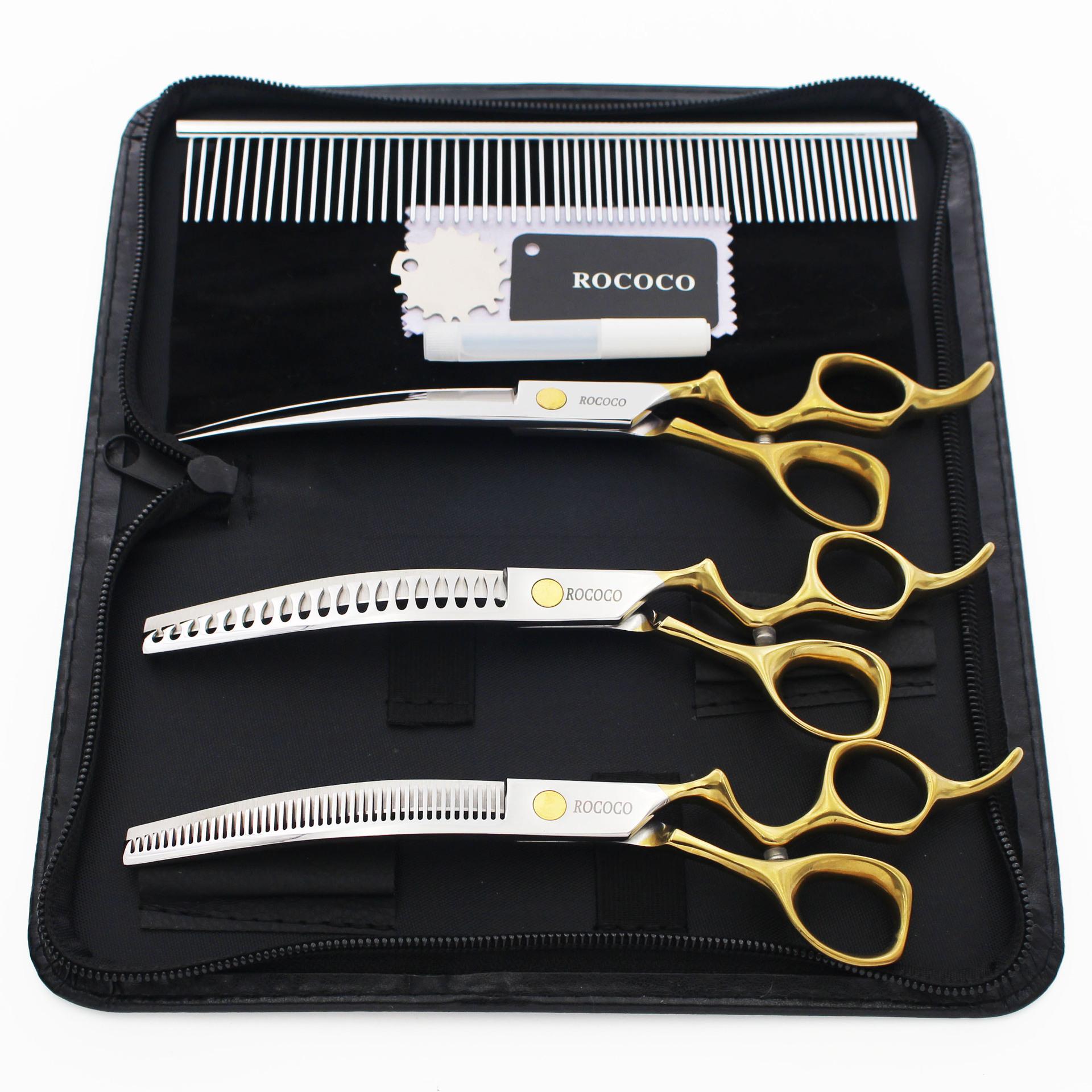 

Golden Pet Curved Scissors Set Special Grooming Metal Tools for Dogs Pet Cleaning Supplies Beauty Combing Products Accessories