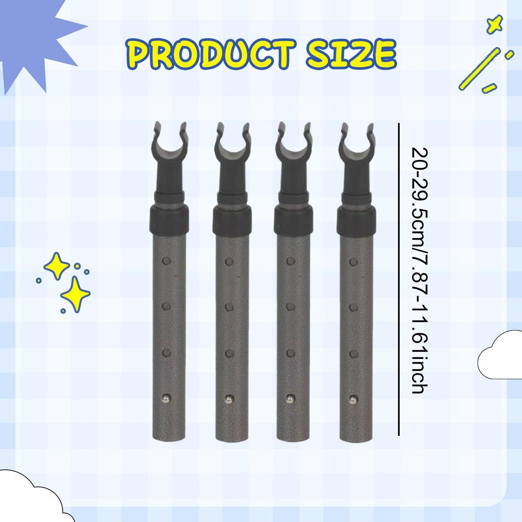 4Pcs Camping Cart Table Support Rod Holder for Trolley Backpacking Hiking