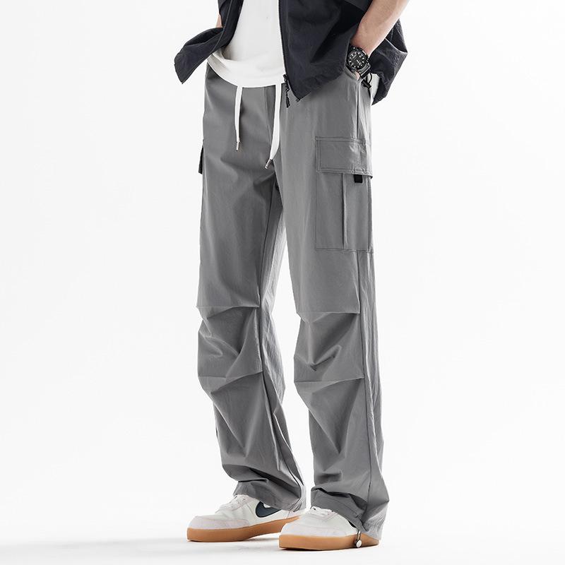 Hip Hop Street Overalls Mens Multi Pocket Loose Straight Leg American Cargo Pants Retro Fashion Streetwear Harajuku Couple Trousers