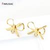 Hypoallergenic Post Earrings Hooks Findings 14K Gold Plated Brass Bow Earrings Accessories DIY Jewelry Making Findings