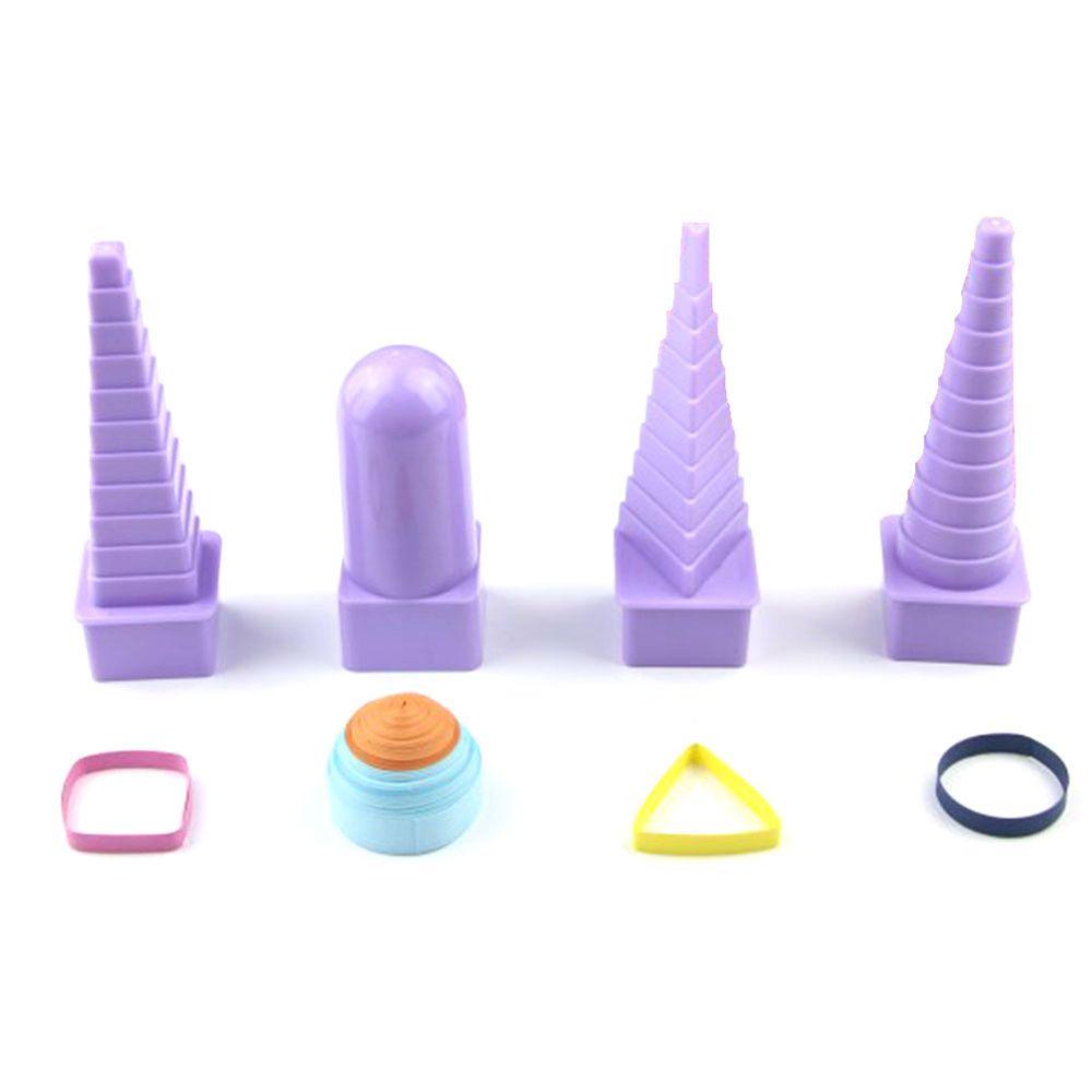 4 Stück/Set Quilling Lila Spulen Papier Handwerk Gequillte Kunst Werkzeug Turm