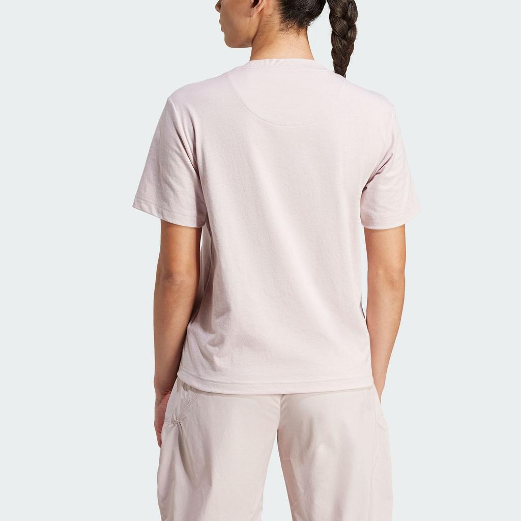 Adidas Round-Neck Logo Print Comfort T-Shirt Women Tops Magenta IT8298