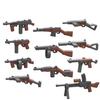 Military Building Blocks Accessories Soldier Figures Weapons Box Rifle Submachine Gun AKM Shield Mini Brick Toy K003 Gift