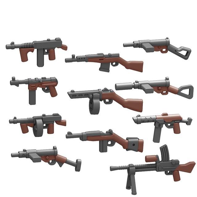 Military Building Blocks Accessories Soldier Figures Weapons Box Rifle Submachine Gun AKM Shield Mini Brick Toy K003 Gift
