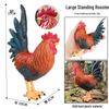 Realistic Farm Animal Models: Big Yellow Duck, Rooster, Turkey, Goose, and Swan