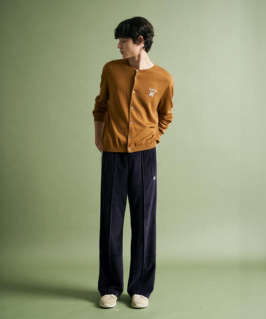 Seteo Rawton Velour Track Pants Navy