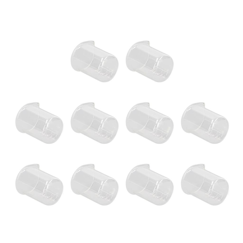 10 Pcs Laboratory Glass Beaker 50ml Thick Experimental Graduated Cylinder Cup with Clear Standard Scale Line