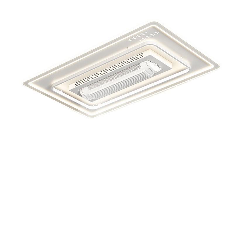 Modern Smart Leafless Ceiling Fan with Tricolor Light and Voice Control for Living Room/Bedroom, 110V, 36 inches