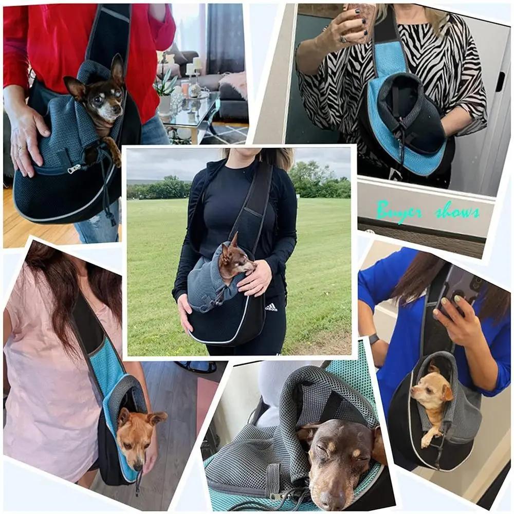 Dog Bag Pet Shoulder Bag Cat Dog Outing Portable Crossbody Bag Small Dog Outing Breathable Mesh Pet Backpack Pet Carrying