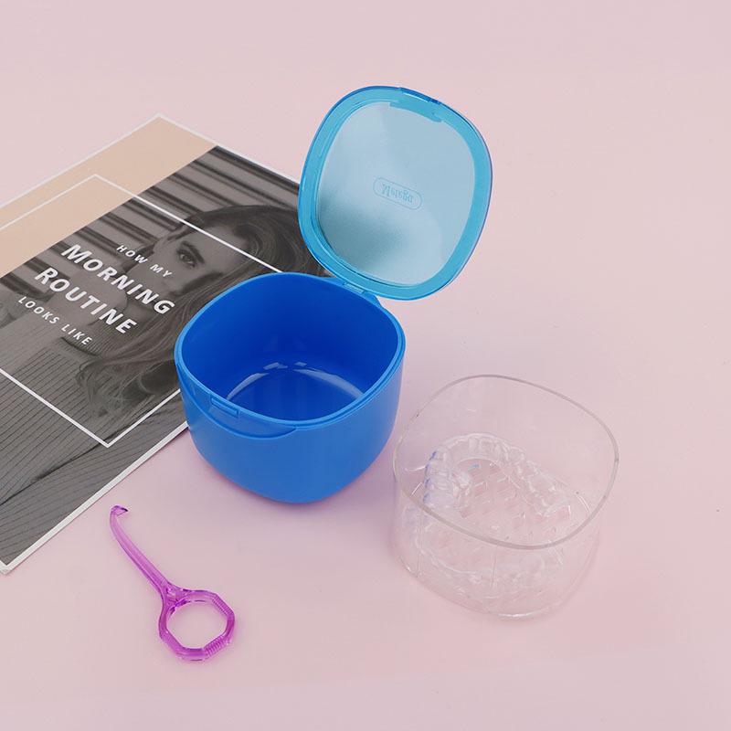 Portable Orthodontic Retainer & Denture Cleaning and Storage Box