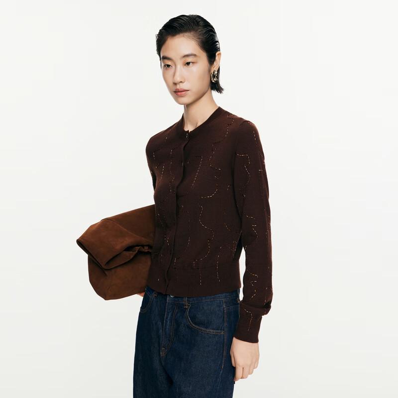 

JNBY 2024 Autumn Beaded Wool Blend Cardigan S