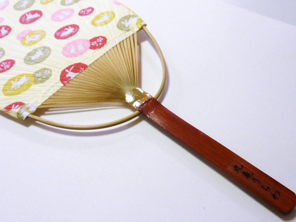 Marugame Uchiwa Bamboo Fan Made in Japan [5 Sense] (Rabbit Pattern)
