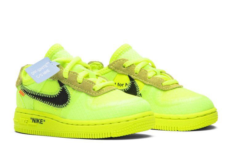 Kids' Sneakers Nike Air Force 1 Low Off-White Volt (TD) Volt/Hyper Jade-Cone-Black