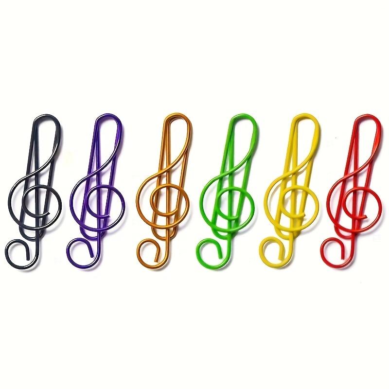 10pc Colorful Musical Note Shape Paper Clips,Document Organizer Paper Clips,Bookmark Stationery School Office Supply Clip Holder