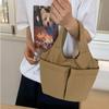 Multi-pouch Simple Commuting Tote Bag Large Capacity Solid Color Handbag Folded Bucket Bag  Unisex