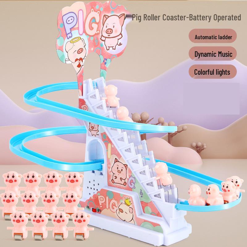Electric Little Yellow Duck Climbing Stairs Toy