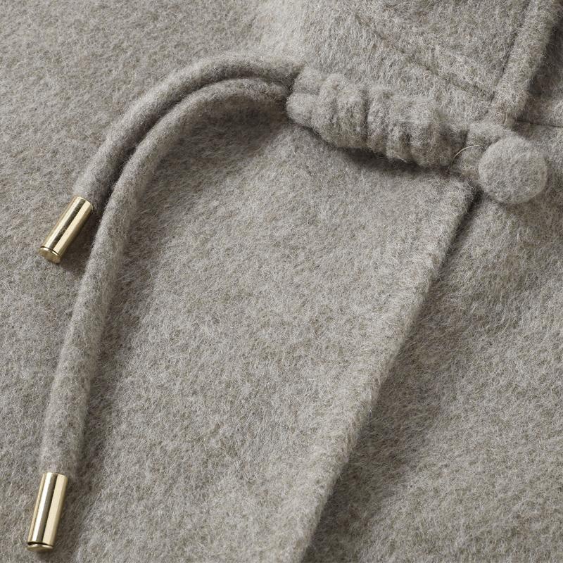 Middle Age Women's Wool & Blends Coats Plus Size Autumn Outerwears Elegant Loose Lady Jackets