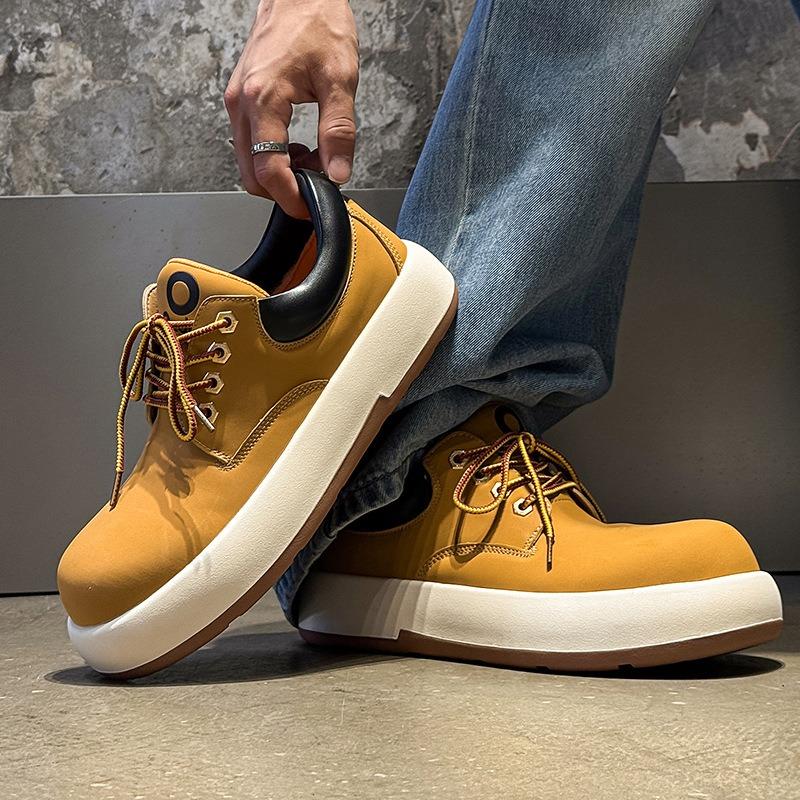 58123 rhubarb boots men's and women's thick-soled mountaineering tooling boots Martin boots thick-soled big-head shoes