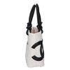 CHANEL A25166 Cambon Line Lambskin Small Tote Bag Handbag Black x whiteUsed