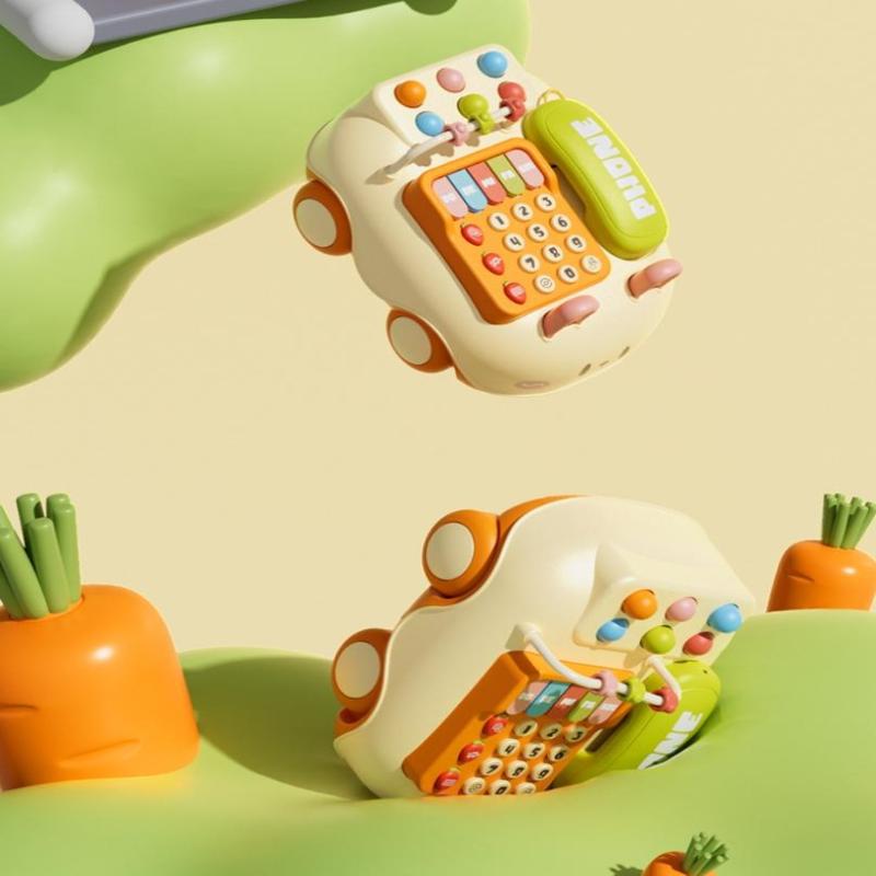 Giocattoli Telefonici Musicali in Inglese per Bambini Apprendimento Precoce Musicali Cartoni Animati Telefonini Giocattolo Educazione Bambini