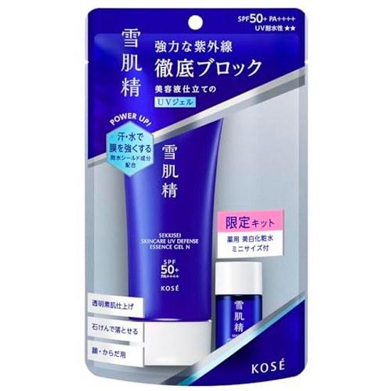 Sekkisei Quasi-Arzneimittel Hautpflege UV-Essenz-Gel-Set N Hauptprodukt + Lotion 14 ml SPF50+/PA++++ Wasserdicht Gesicht Körper Tränen
