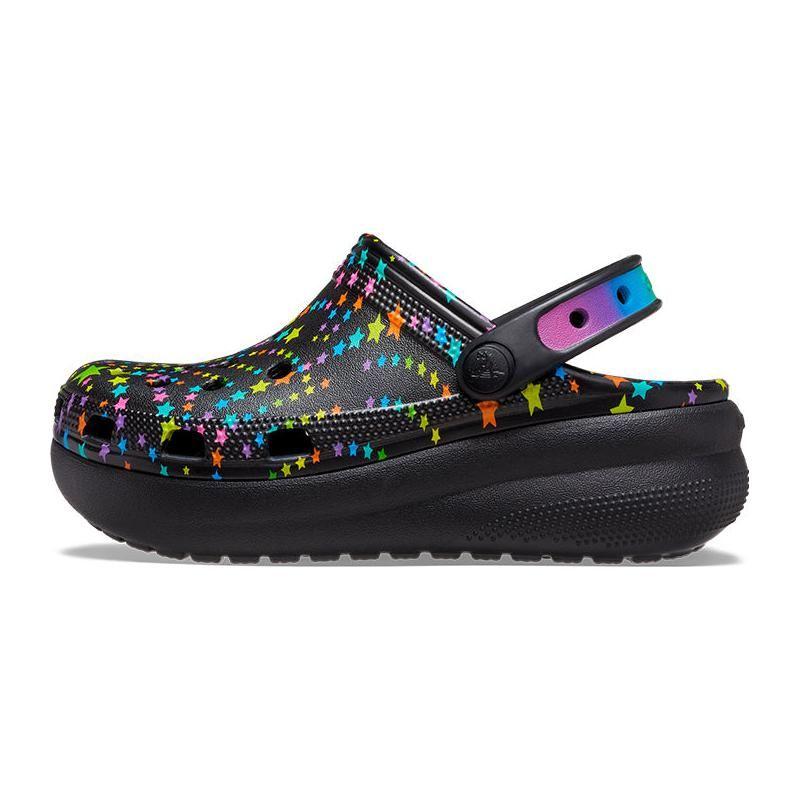 Crocs Classic Disco Beach Clogs Kids Footwear Black Multicolor 208086-0C4