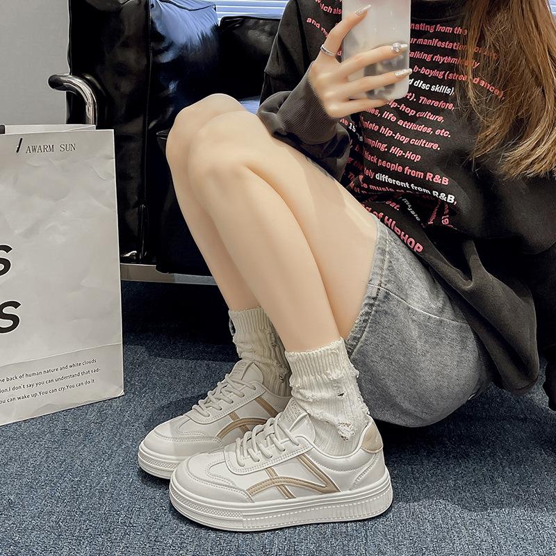 

2024 Spring and Autumn Breathable Little White Shoes Women s New Flat Bottom Versatile Casual Sports Shoes Lightweight Fashion Student Sing 35 синий