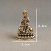 Brass Sakyamuni Figurines Miniatures Desktop Ornament Antique Copper Dharma Master Statue Decorations